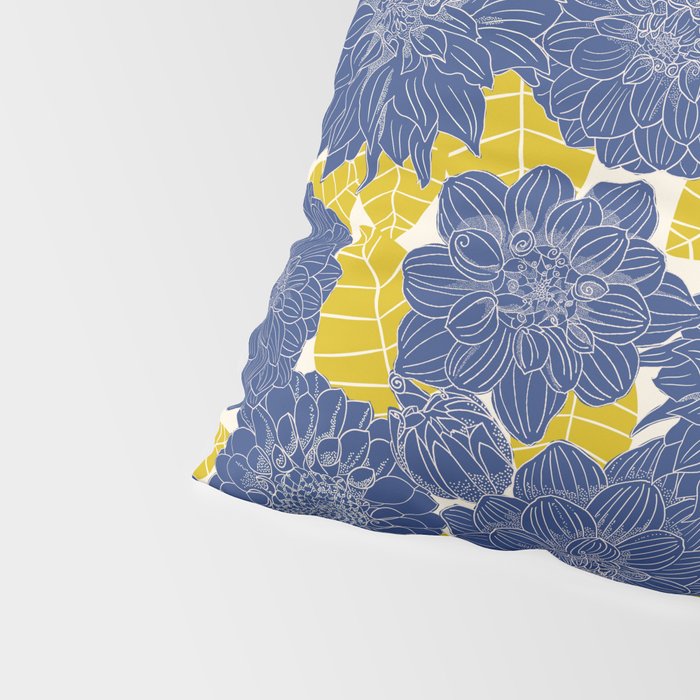Blue Dahlias Pillow Sham Gallery Image 4