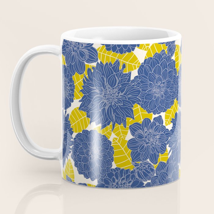 Blue Dahlias Coffee Mug Gallery Image 3