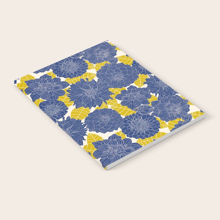 Blue Dahlias Notebook Gallery Image 2