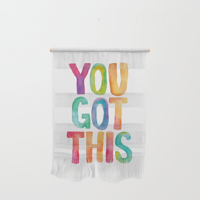 You Got This Rainbow Watercolor Wall Hanging Gallery Image 1