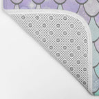 Mermaid Pastel Pink Purple Aqua Teal Bath Mat Gallery Image 2