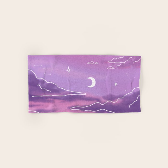 Purple Sunset View Bath Towel Gallery Image 1