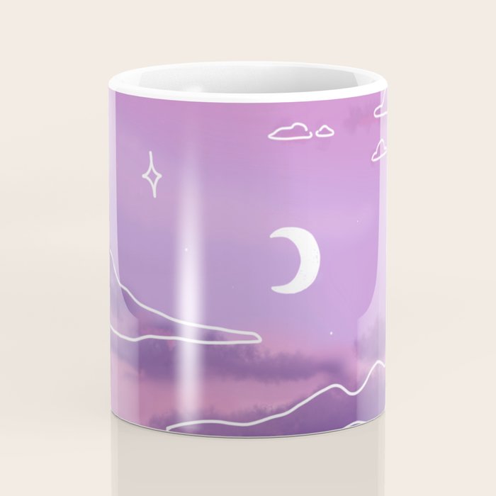 Purple Sunset View Coffee Mug Gallery Image 4