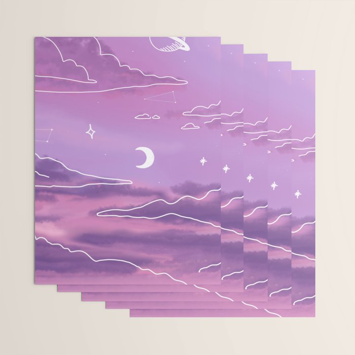 Purple Sunset View Wrapping Paper Gallery Image 3