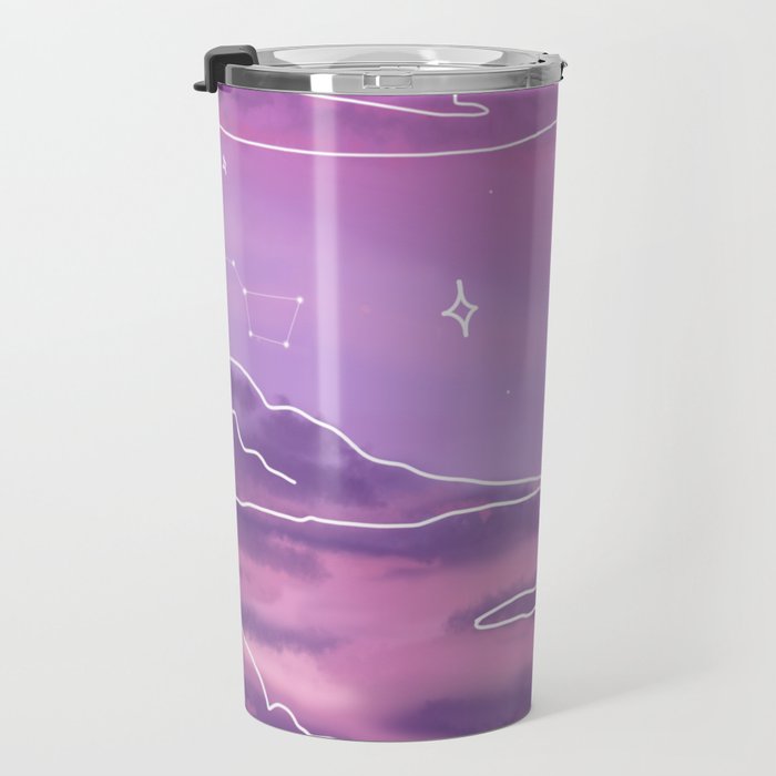 Purple Sunset View Travel Mug Gallery Image 3