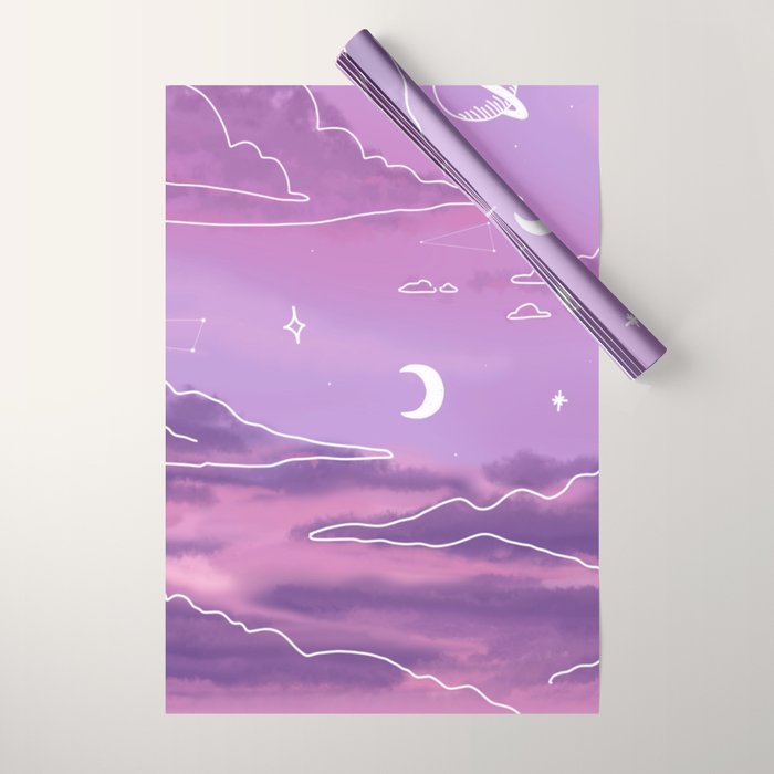 Purple Sunset View Wrapping Paper Gallery Image 1