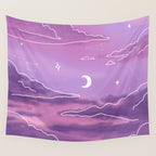 Purple Sunset View Wall Tapestry Gallery Image 4