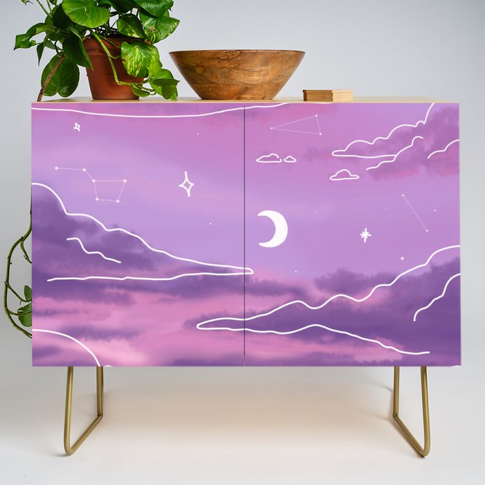 Purple Sunset View Credenza Gallery Image 1
