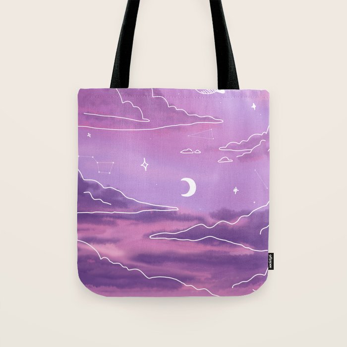 Purple Sunset View Tote Bag Gallery Image 1