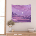 Purple Sunset View Wall Tapestry Gallery Image 2