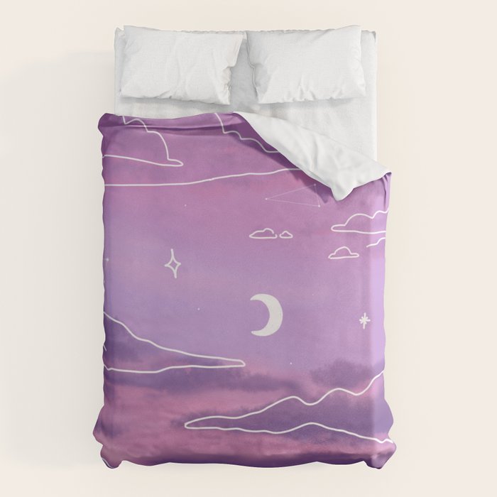 Purple Sunset View Duvet Cover Gallery Image 1