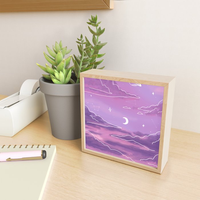 Purple Sunset View Mini Art Print Gallery Image 2