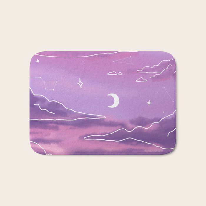 Purple Sunset View Bath Mat Gallery Image 1