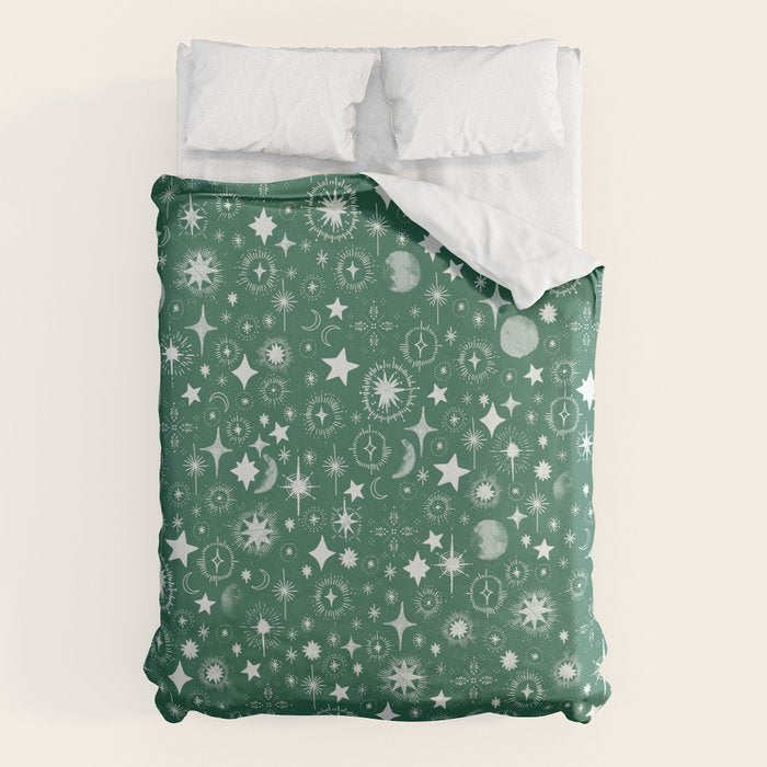 Greenish stellar S Duvet Cover Gallery Image 1