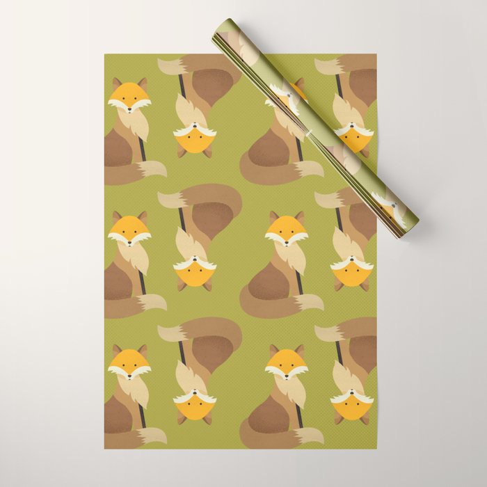Whimsy Red Fox Wrapping Paper Gallery Image 1