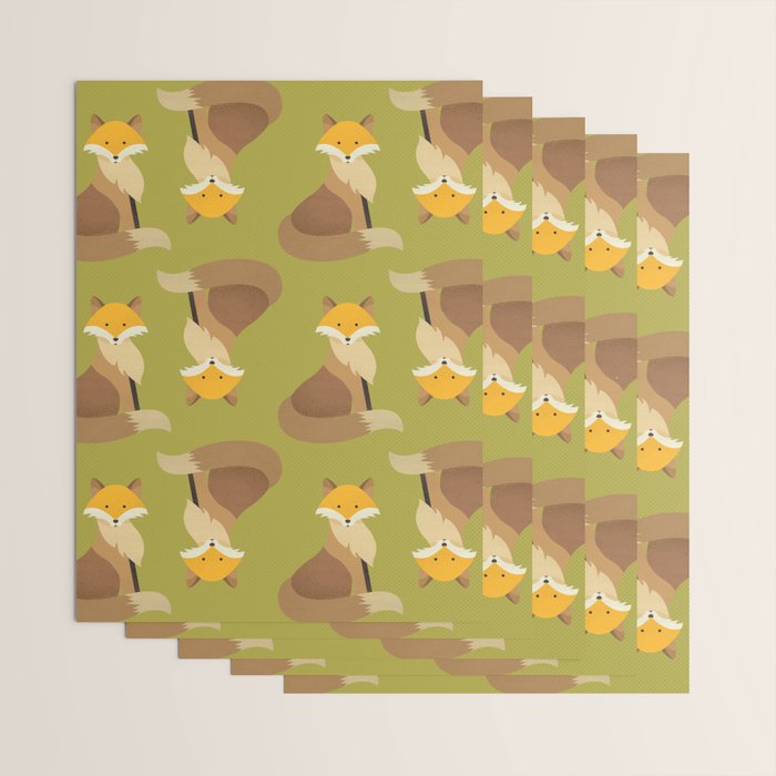 Whimsy Red Fox Wrapping Paper Gallery Image 3