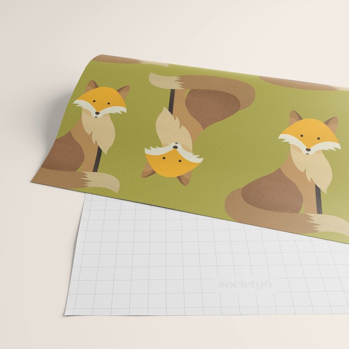 Whimsy Red Fox Wrapping Paper Gallery Image 2