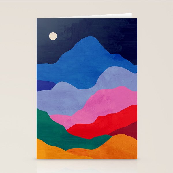Night sky over mountains Stationery Card Gallery Image 1