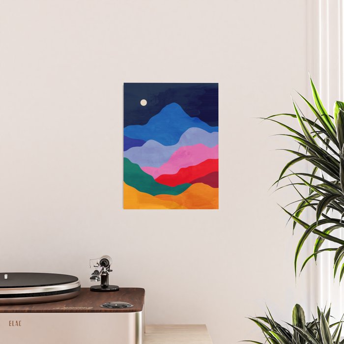 Night sky over mountains Poster Gallery Image 2
