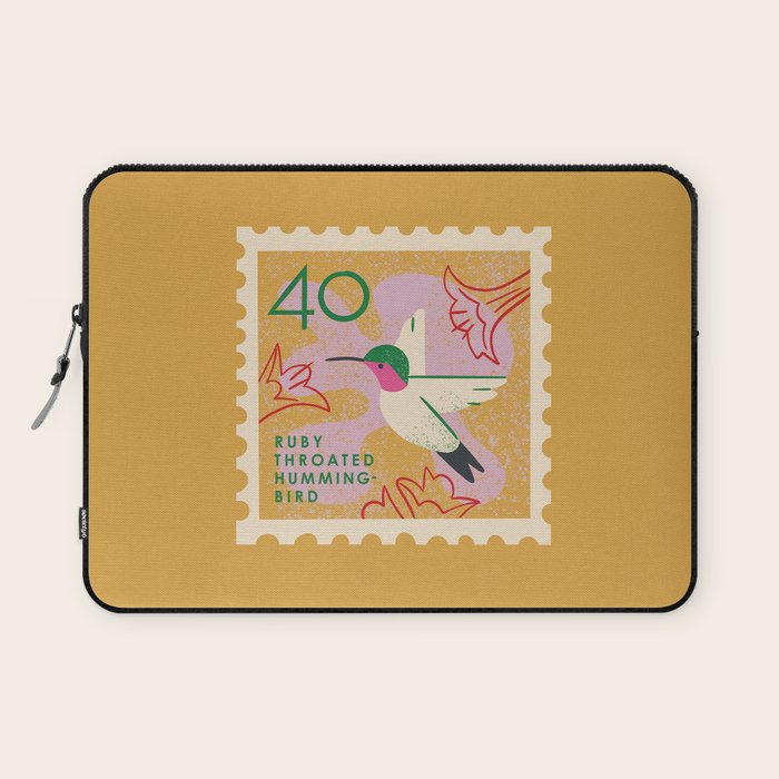 Hummingbird Postage Stamp Laptop Sleeve Gallery Image 1