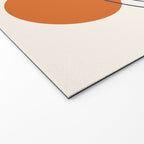 Mid Century Modern Geometric 88 in Navy Blue and Orange (Rainbow and Sun Abstraction) Welcome Mat Gallery Image 2