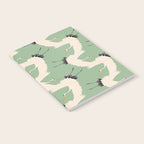 Japanese Cranes on Sage Green Background Notebook Gallery Image 2