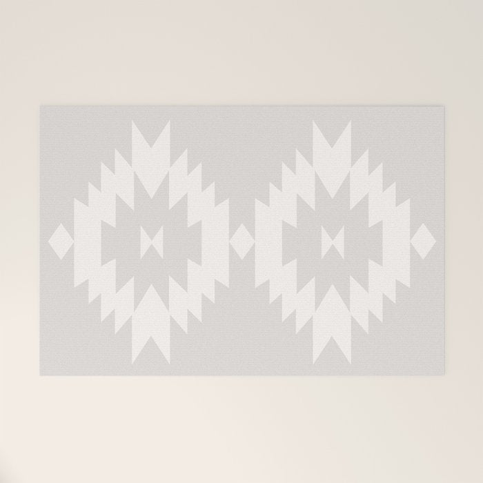 Southwestern Minimalism - Neutral Off White Welcome Mat Gallery Image 1
