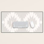 Southwestern Minimalism - Neutral Off White Desk Mat Gallery Image 1
