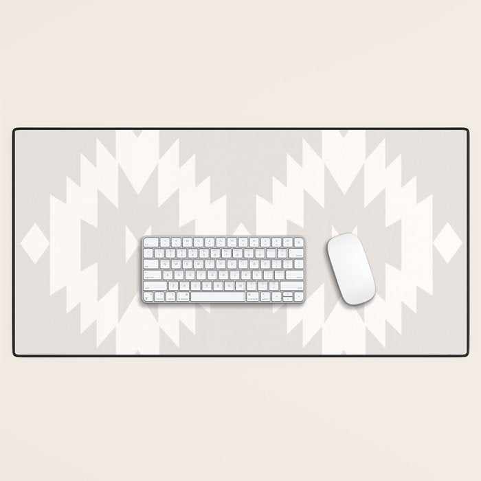 Southwestern Minimalism - Neutral Off White Desk Mat Gallery Image 1