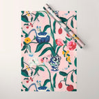 Floral Whimsy on Blush Wrapping Paper Gallery Image 1