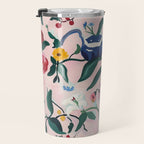 Floral Whimsy on Blush Travel Mug Gallery Image 3
