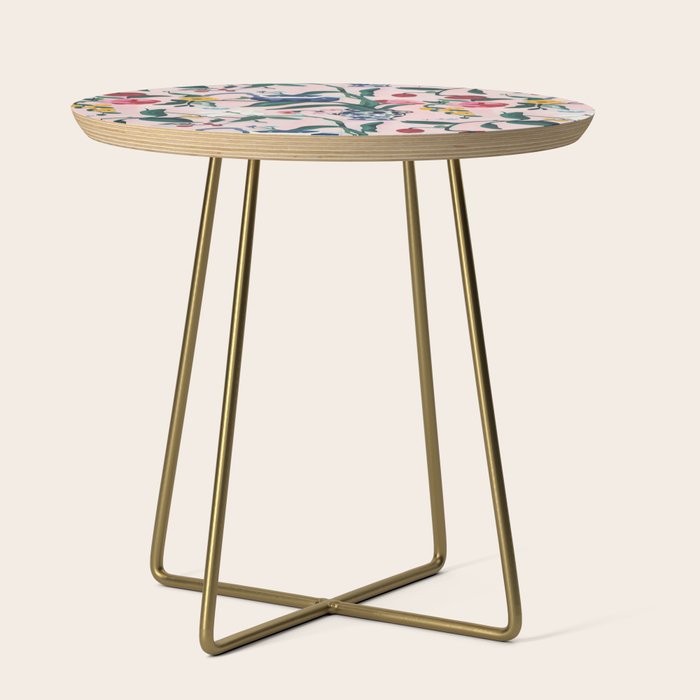 Floral Whimsy on Blush Side Table Gallery Image 1