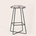 Floral Whimsy on Blush Stool Gallery Image 1