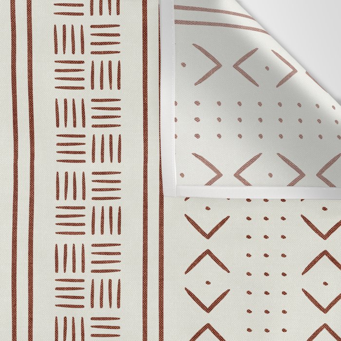 rust on bone mud cloth Wall Tapestry Gallery Image 3