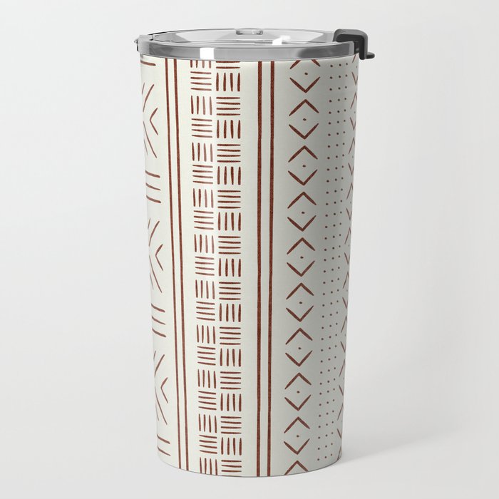 rust on bone mud cloth Travel Mug Gallery Image 2