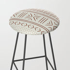 rust on bone mud cloth Stool Gallery Image 2