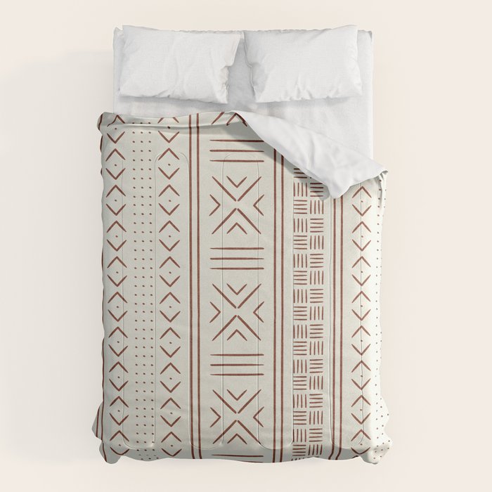 rust on bone mud cloth Comforter Gallery Image 6