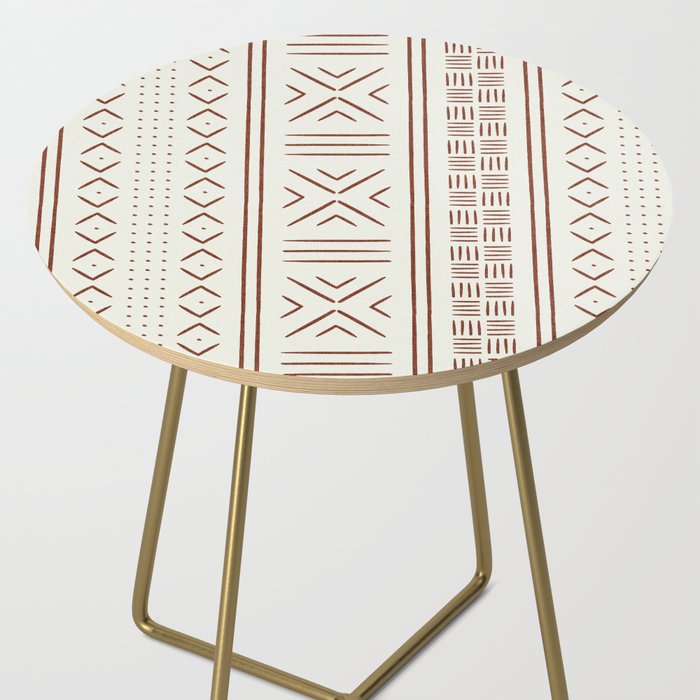 rust on bone mud cloth Side Table Gallery Image 2