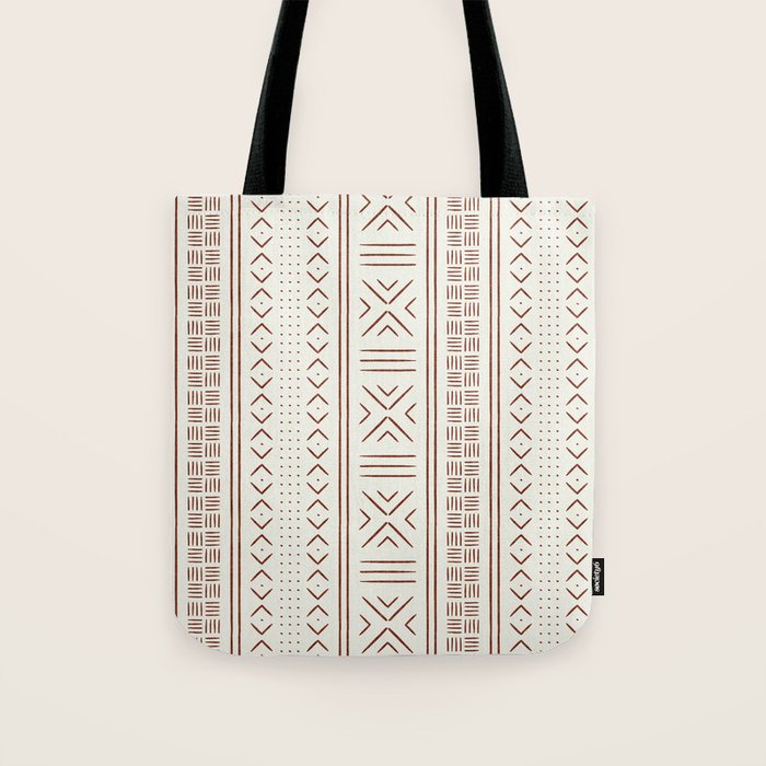 rust on bone mud cloth Tote Bag Gallery Image 1