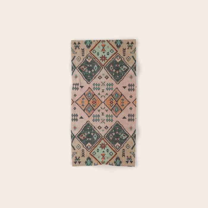 Moroccan Berber Traditional Rug Design Bath Towel Gallery Image 1