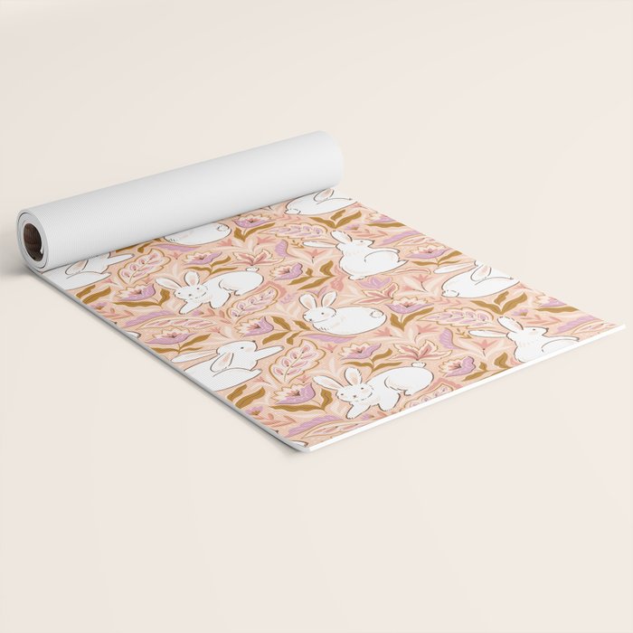 Funny bunny print Yoga Mat Gallery Image 2