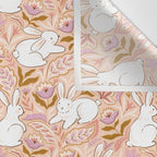 Funny bunny print Wall Tapestry Gallery Image 3