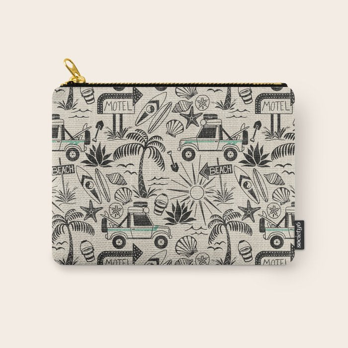 Baja - black and teal Carry All Pouch Gallery Image 1