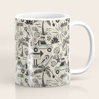Baja - black and teal Coffee Mug Gallery Image 1