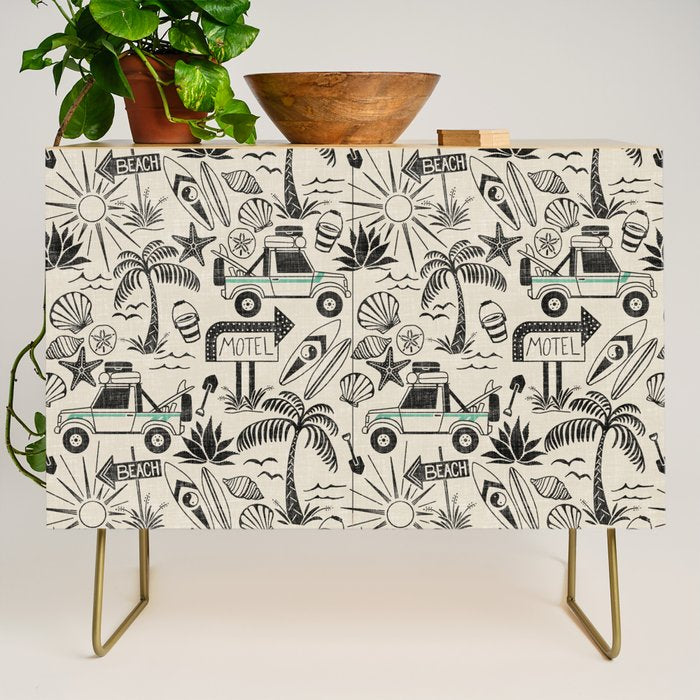 Baja - black and teal Credenza Gallery Image 1