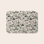 Baja - black and teal Bath Mat Gallery Image 1