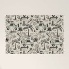 Baja - black and teal Welcome Mat Gallery Image 1