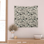 Baja - black and teal Wall Tapestry Gallery Image 2