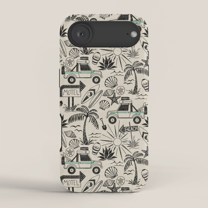 Baja - black and teal iPhone Case Gallery Image 2