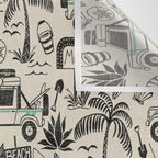 Baja - black and teal Wall Tapestry Gallery Image 3